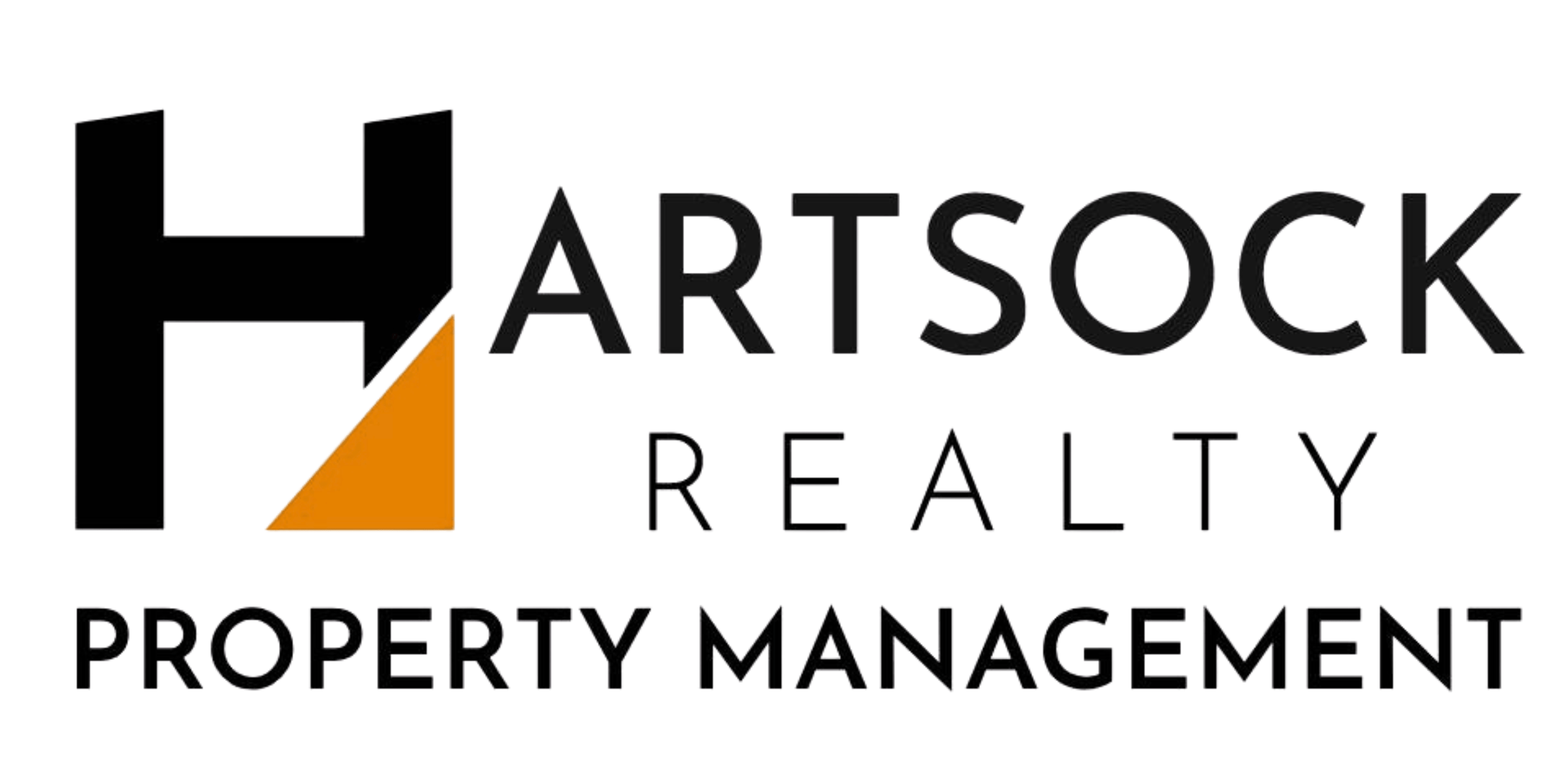 The image is a logo for Hartsock Realty Property Management.